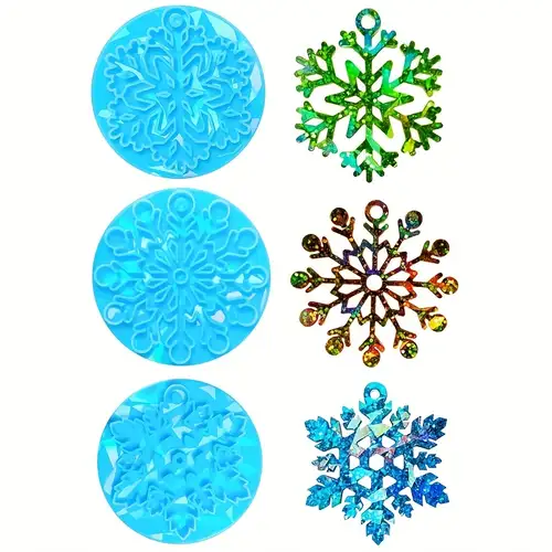 Snowflake Listing Pendant Silicone Mold is Suitable for Resin Epoxy Resin  DIY Craft Jewelry Making Home Decoration Snowflake Molds Silicone for Resin