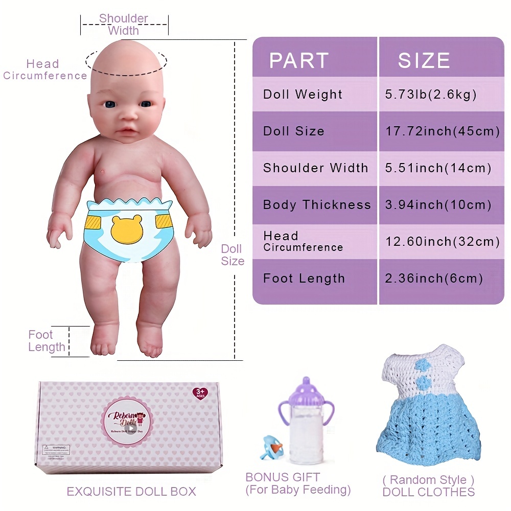 Full Silicone Reborn Baby Doll Soft Solid Silicone Infant - Temu