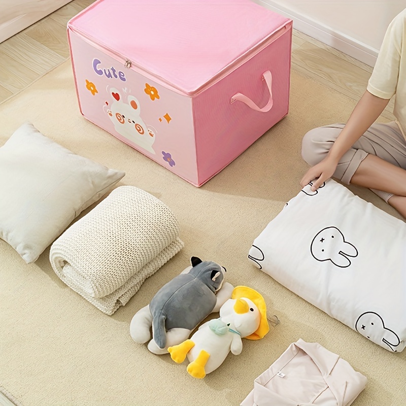 Cartoon Children's Foldable Blanket Storage Bags Organize - Temu