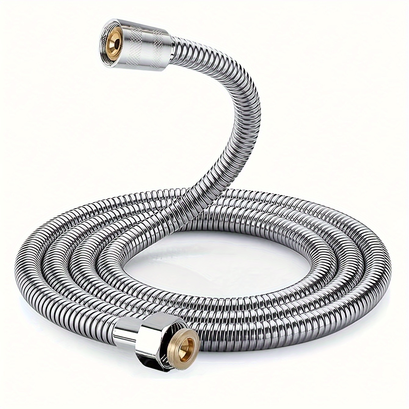 

1pc 2m/78.74inch Encrypted Pipe, Bathroom Water Heater Bath Water Pipe, 2 Meters Stainless Steel Explosion-proof Shower Hose, Rain Spray Head Shower Hose, Ss, Bathroom Accessories