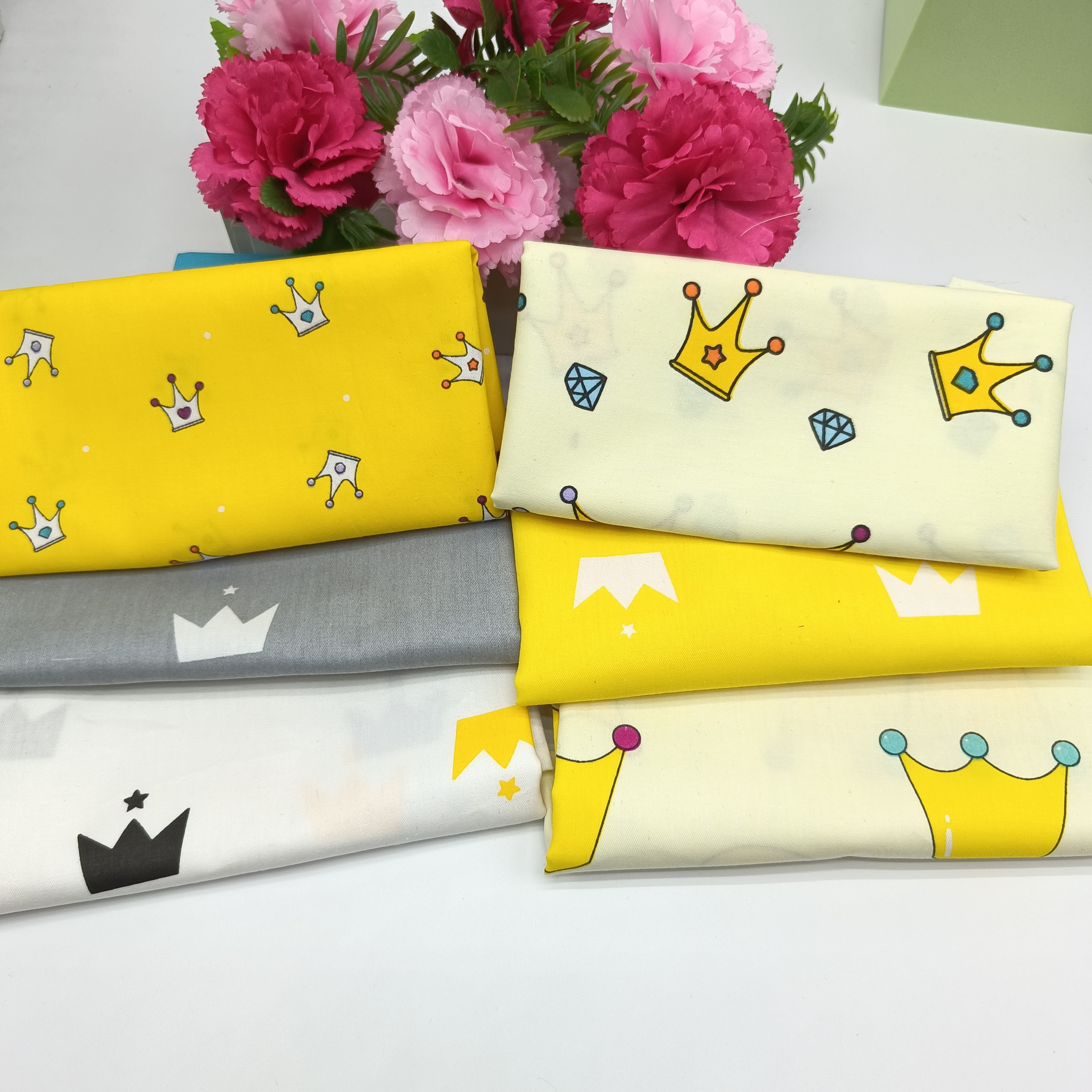 7pcs 9.9*9.8 Inches Cotton Patchwork Fabric DIY Handmade Craft Material For  Sewing Bed Sheets Home Decoration