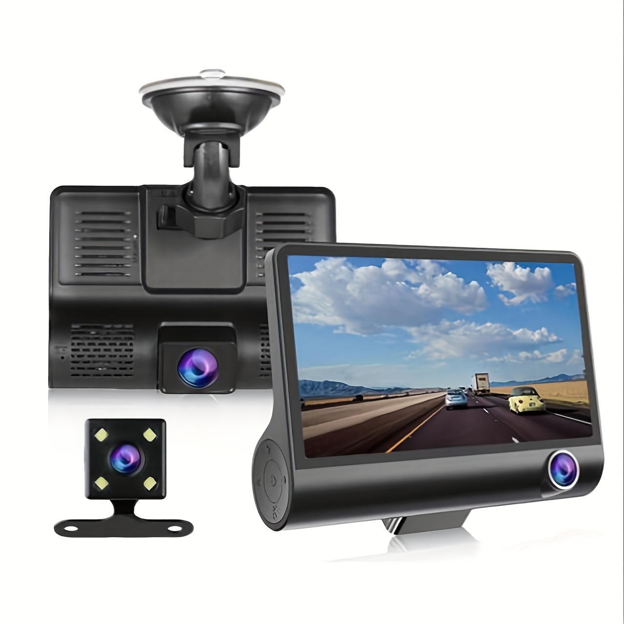 Dashcam 4k Gps Wifi 24h Parkmonitor Dashcam Nachtsicht Dual-Kamera für Auto-Videorecorder  Zurück Dvr Vorne Und Hinten 2 Dvrs