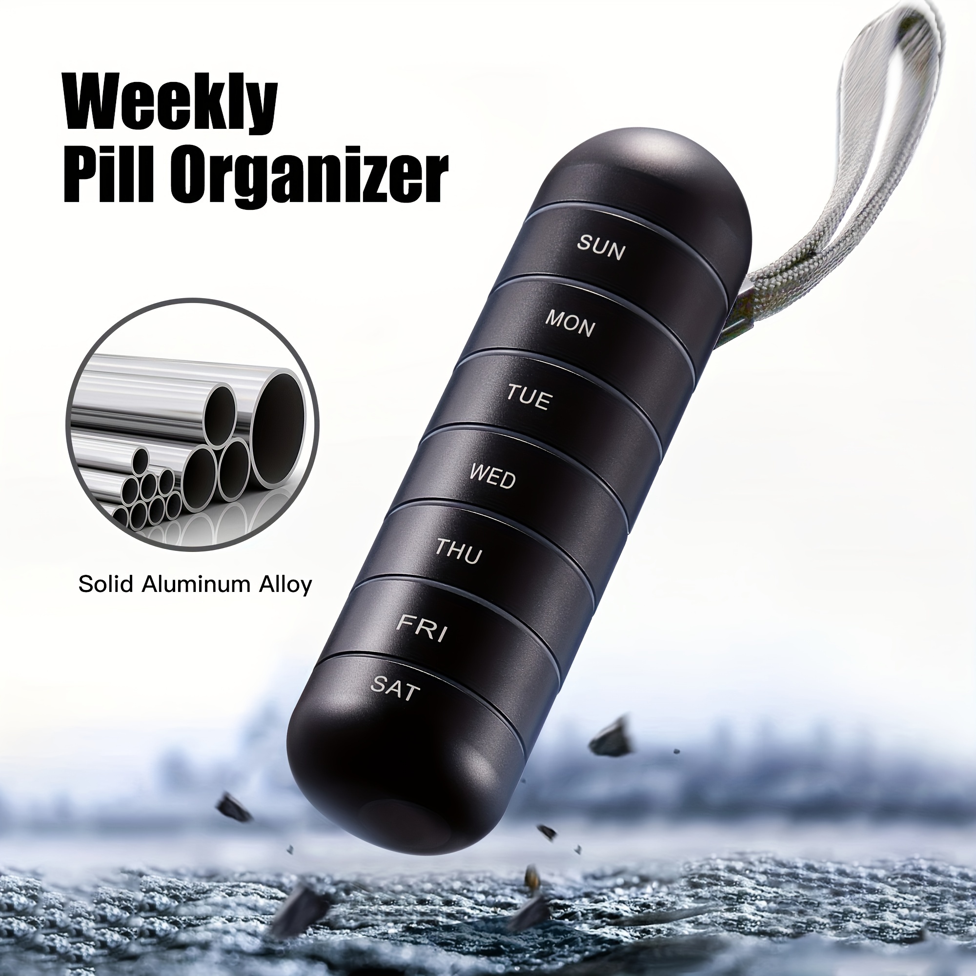 Portable Water Bottle With Built in Pill Box Perfect For - Temu