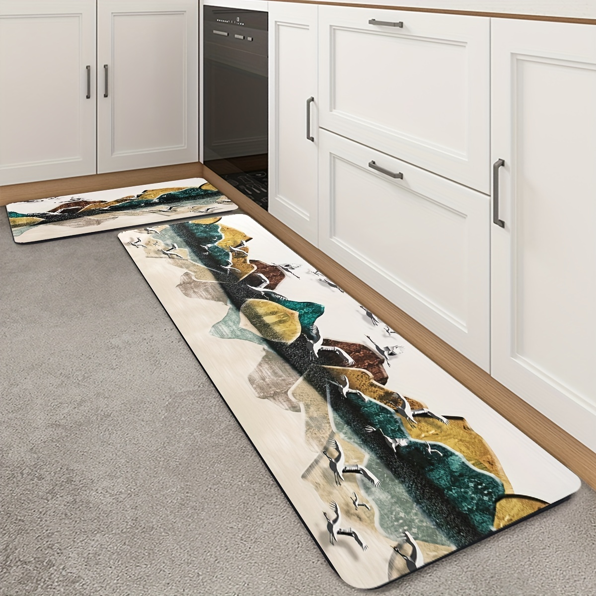 Super Absorbent Kitchen Mat Non-slip Kitchen Rug Quick Drying Bathroom  Floor Mat Entrance Doormat Rubber
