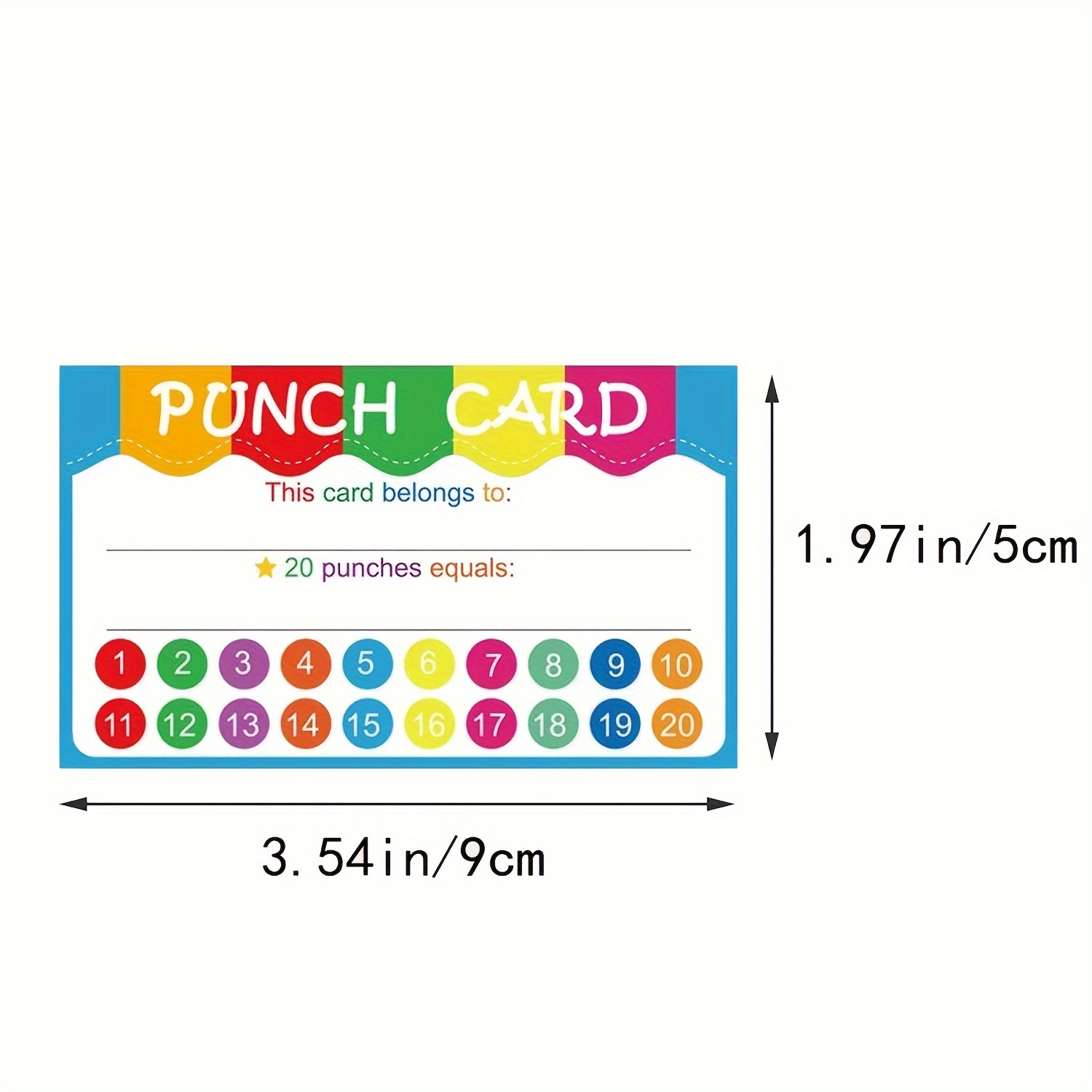 Punch Cards 50 Reward Punch Cards Reward Incentive Award - Temu