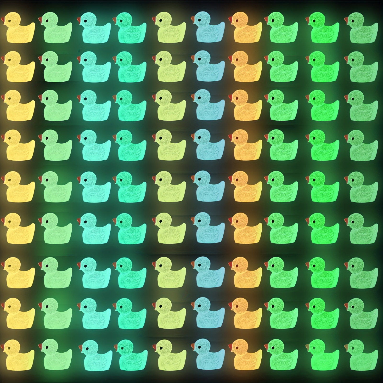 Luminous Mini Resin Duck 10 Colors Little Small Ducks Glow - Temu