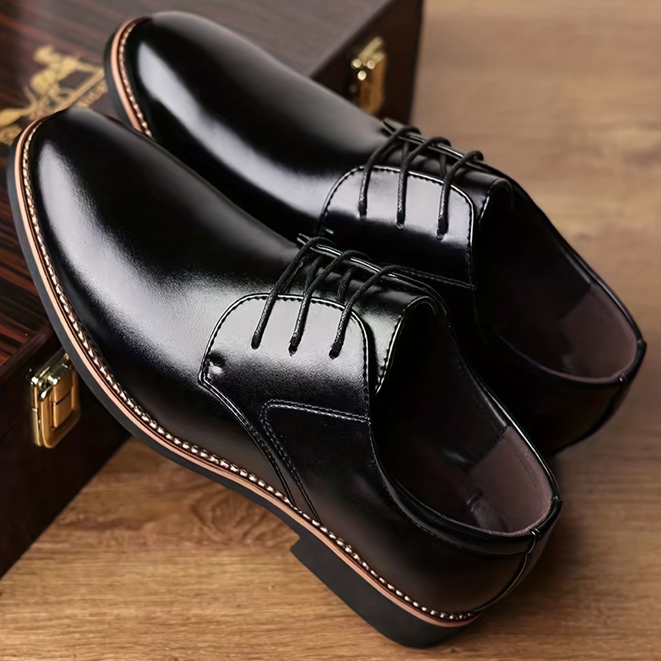 GENERICO Zapatos Formales Para Hombre Modelo Derby Puntiagudos 7424
