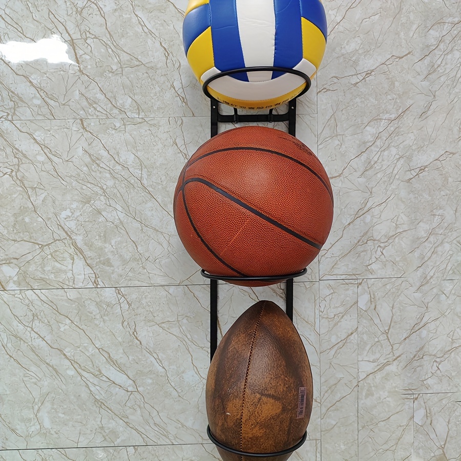 PUERSI Support Mural de Ballon de Sport, Porte-Ballon, Présentoir de  Rangement en Bois et Métal, pour Basket-Ball Football Rugby Volley-Ball,  Brun Rustique : : Sports et Loisirs
