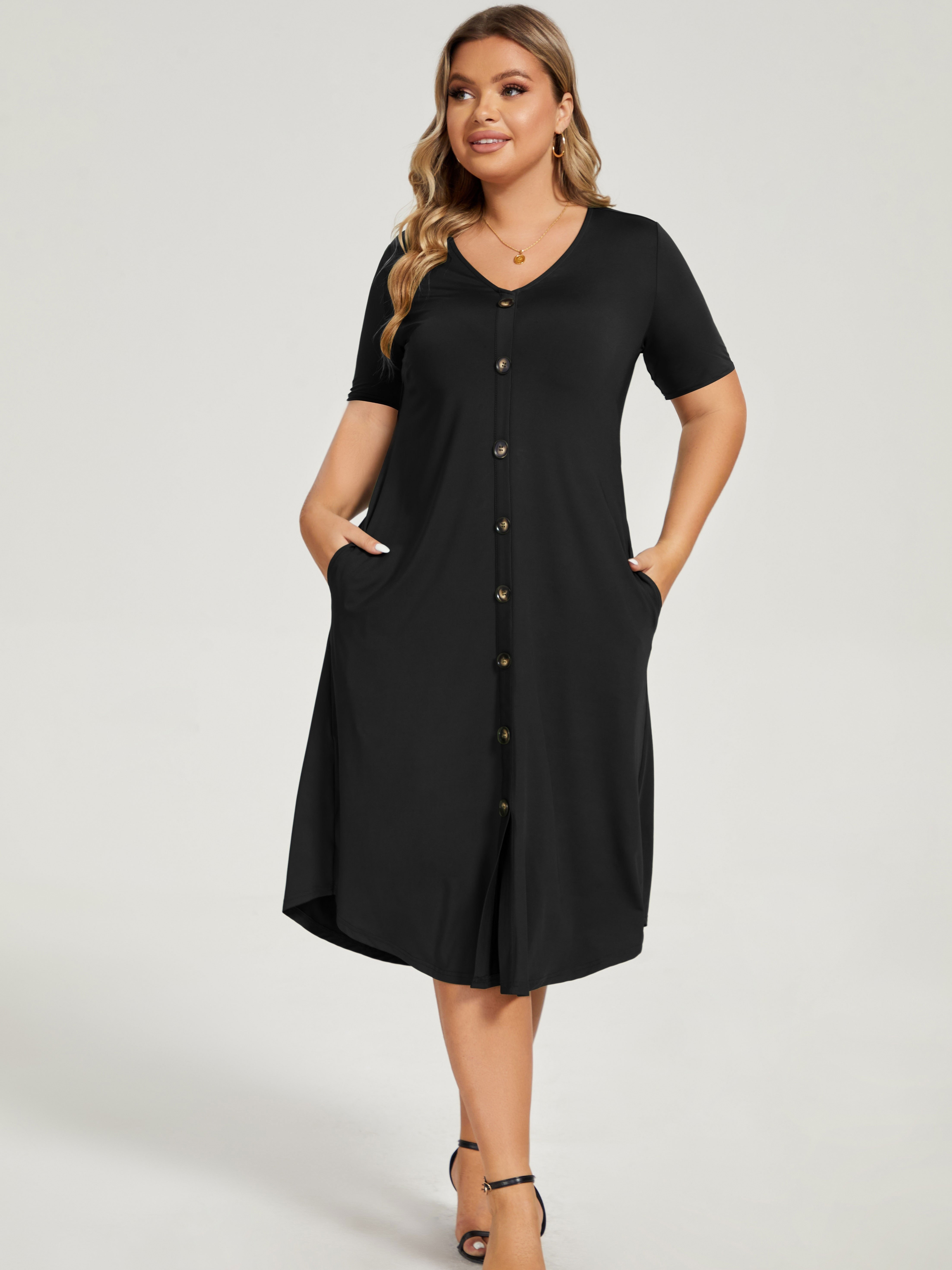 Plus size hotsell button up dress