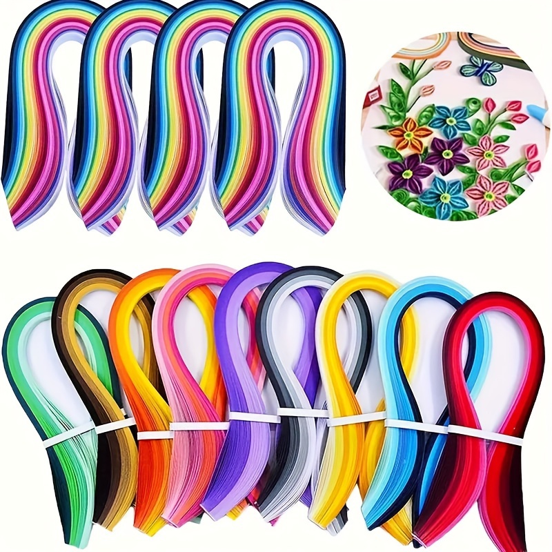 36 Colors Long Quilling Paper Strips Quilling Art Strips - Temu