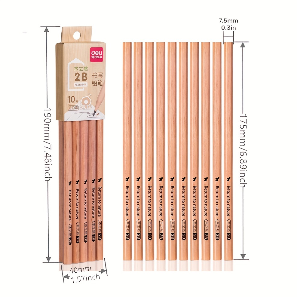 Deli Pencils 100pcs Luxury Wooden Black Pencils for School Supplies Art  Drawing Pencil Set 2B HB Stationery Accessories