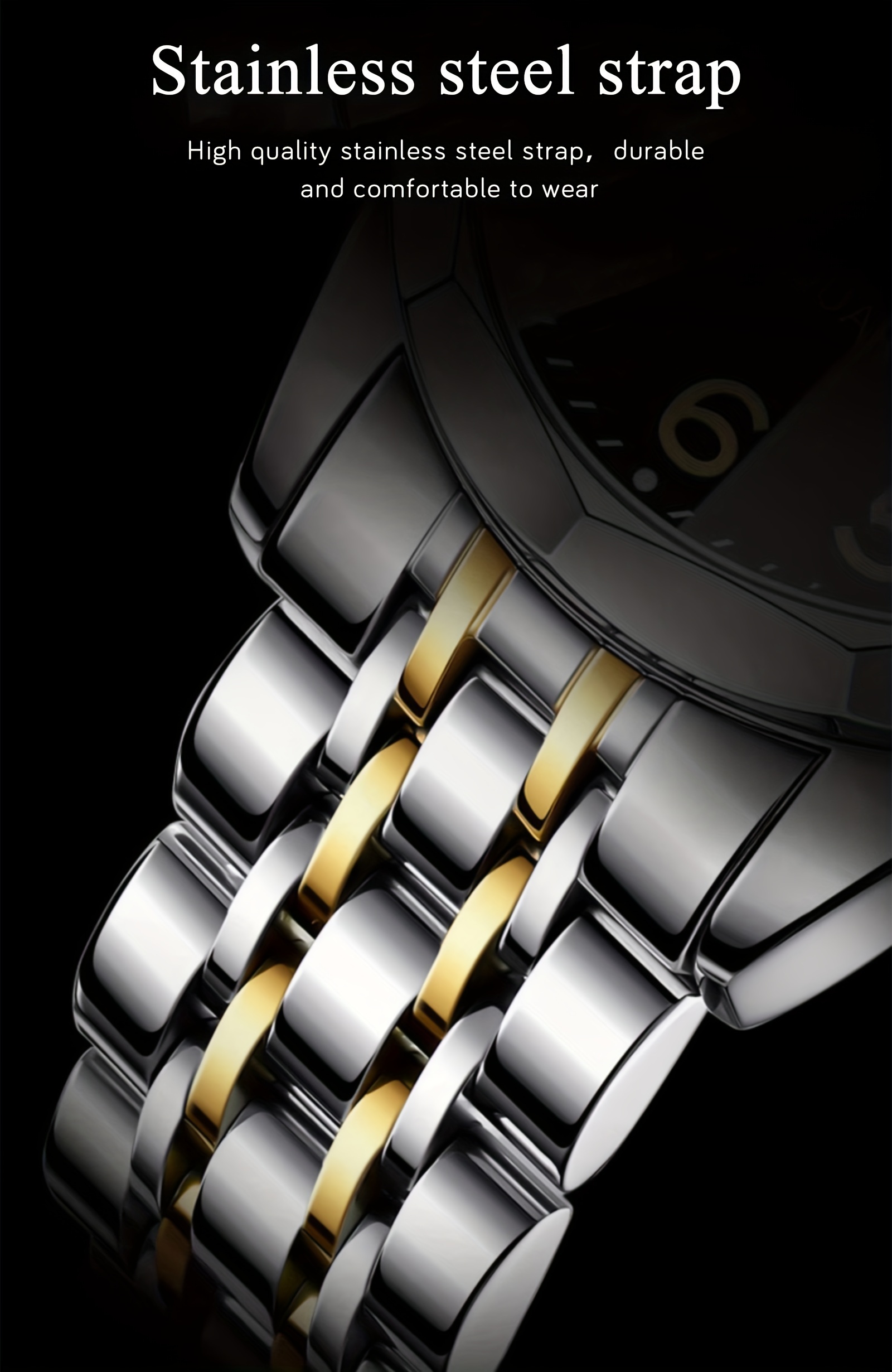 poedagar mens trendy quartz watch stainless steel waterproof luminous calendar wrist watch details 9