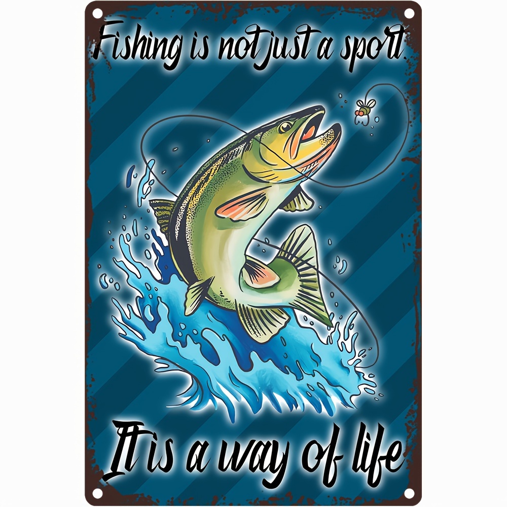 Aluminum Metal Sign Gone Fishing Fisherman Sign Wall Door - Temu