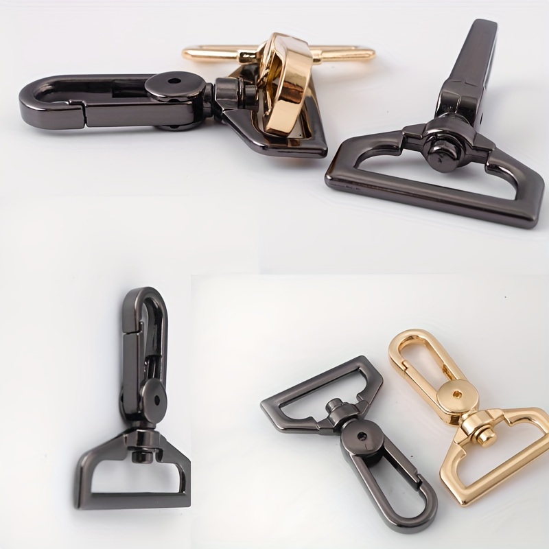 Brass Round Carabiner Key Ring Clips Handbag Hardware Double Ended Snaps  Trigger snap Hooks Heavy Duty Keychain Spring Hooks Swivel snap Hooks Purse