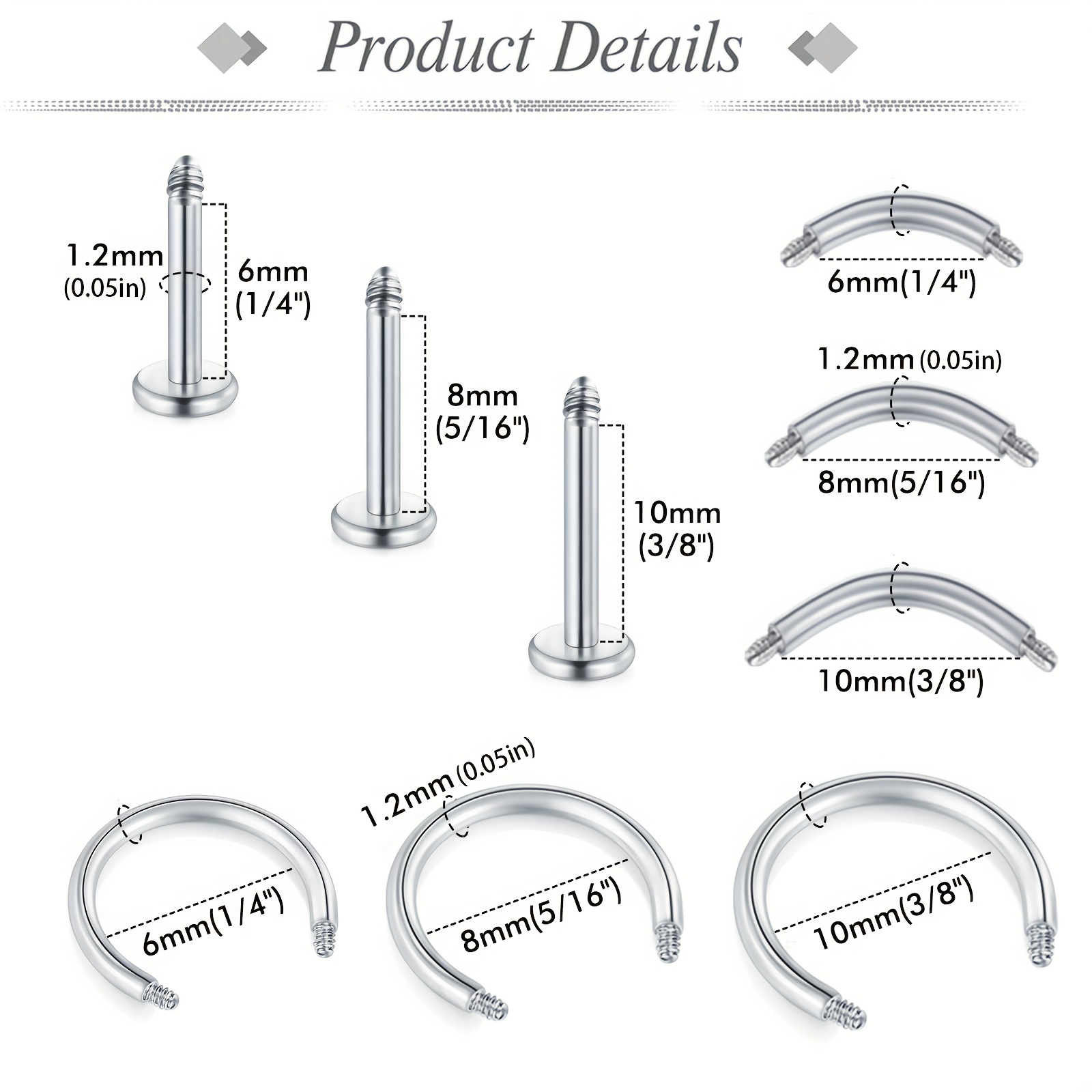 Stainless steel on sale barbell earrings