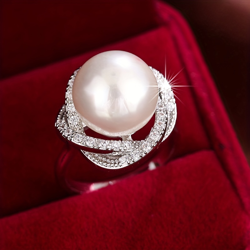 טבעת נחושת מתכווננת עיצוב אלגנטי לקסייתי עם זירקוניה סינטית, יום פתוח עונה