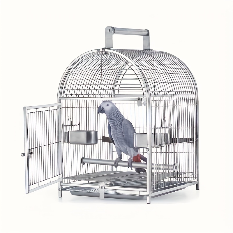 1pc Cage À Oiseaux En Acier Inoxydable Courbé Cage Pliante - Temu France