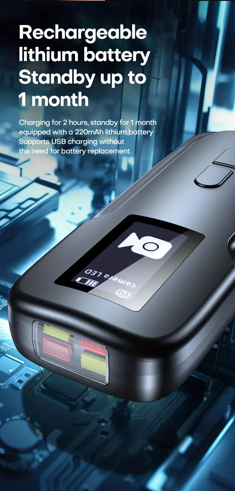 2024 upgraded camera detectors with oled screen bug detector listening device detector rf signal detector privacy protector 6 levels sensitivity 4professional modes infrared sensing function without function of wireless signal emission details 6