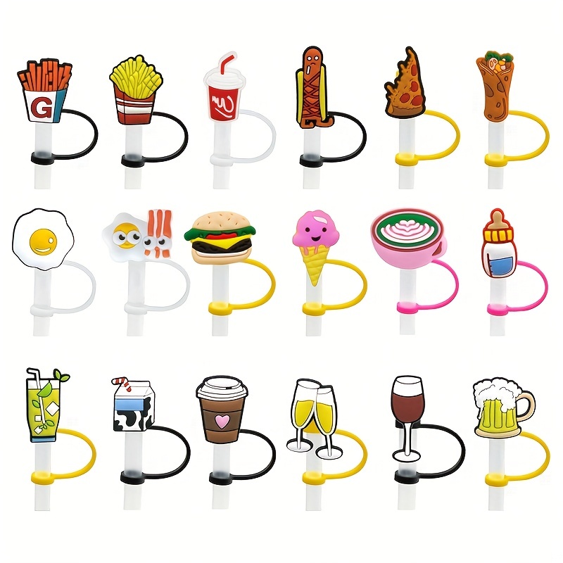 Dustproof Silicone Straw Cover For Straws, Reusable Cute Cartoon Drinking  Straw Plugs For Tumbler Straw - Temu