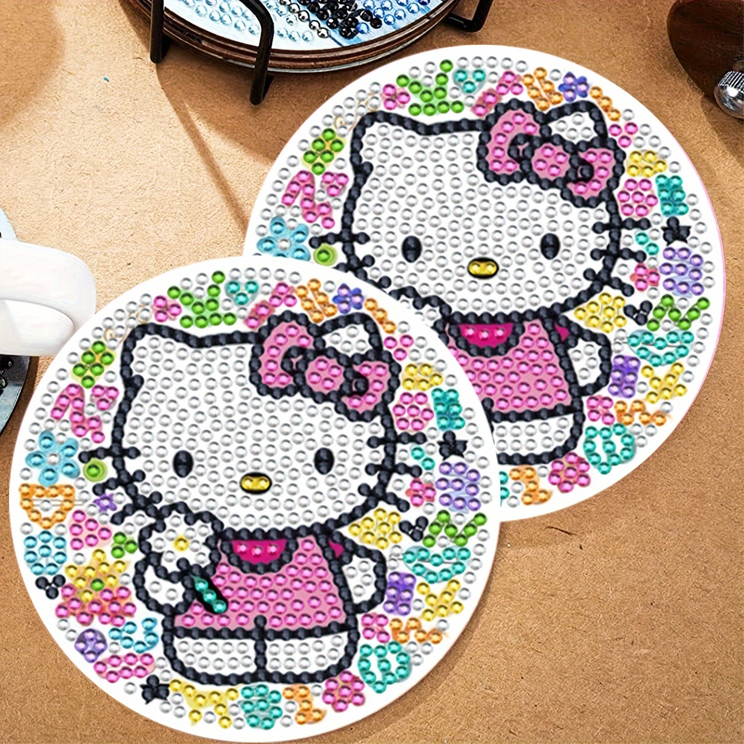 Kitty Diamond Painting Coasters 