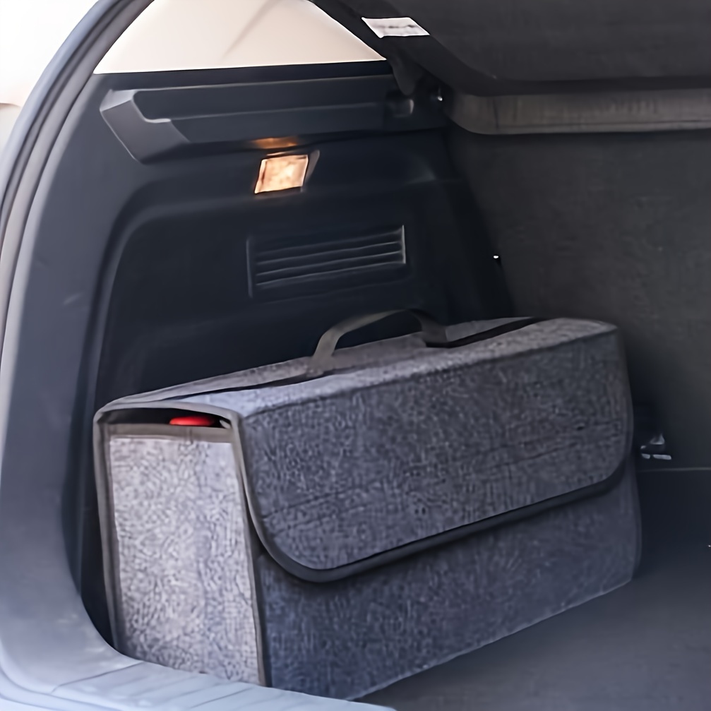 

1pc Car Storage Box, Car Luggage Storage Bag, Car Storage Box, Felt Foldable Car Storage Bag