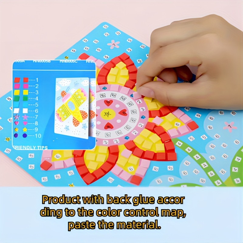 Diy Mosaic Sticker Art Kit Eva Sticker Quiet Toy Perfect - Temu