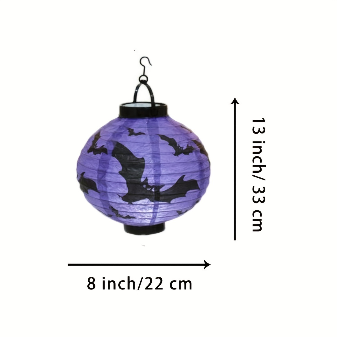 Halloween Hanging Paper Lanterns With Led Lights Bats - Temu