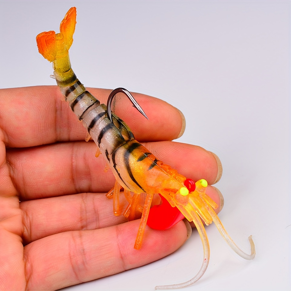 Luminous Shrimp Silicone Soft Bait Lead Head Hook - Temu