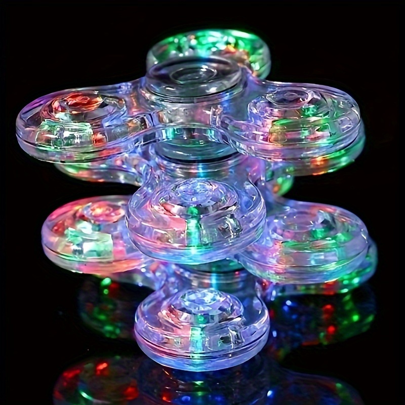 Fidget Spinner Glow In The Dark Adult Toy Anti Stress Led - Temu