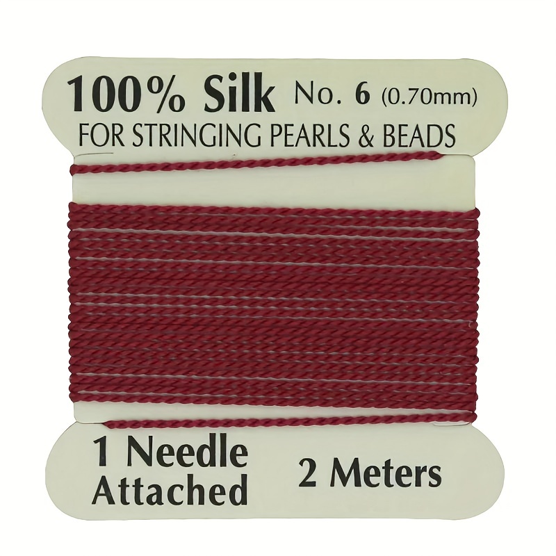 0.7mm Multicolor Silk Cord Thread,Needle End Silk Cord for Jewelry
