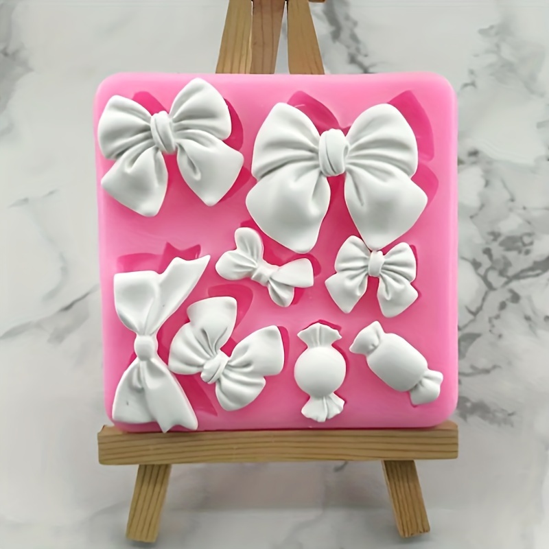 

1pc Bow Candy Style Silicone Mold, Candle Mold Soap Mold Clay Mold For Diy