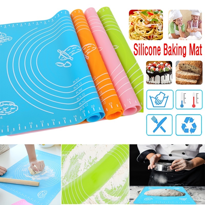 Anti-Slip Baking Mat Dough Mat Baking Mat Non-Stick Baking Mat Blue Silicone Rolling Dough Pad Non Slip Mat for Home