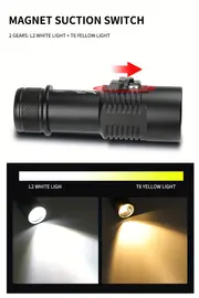 professional scuba diving flashlight waterproof underwater xm l2 led lights with rechargeable battery details 7