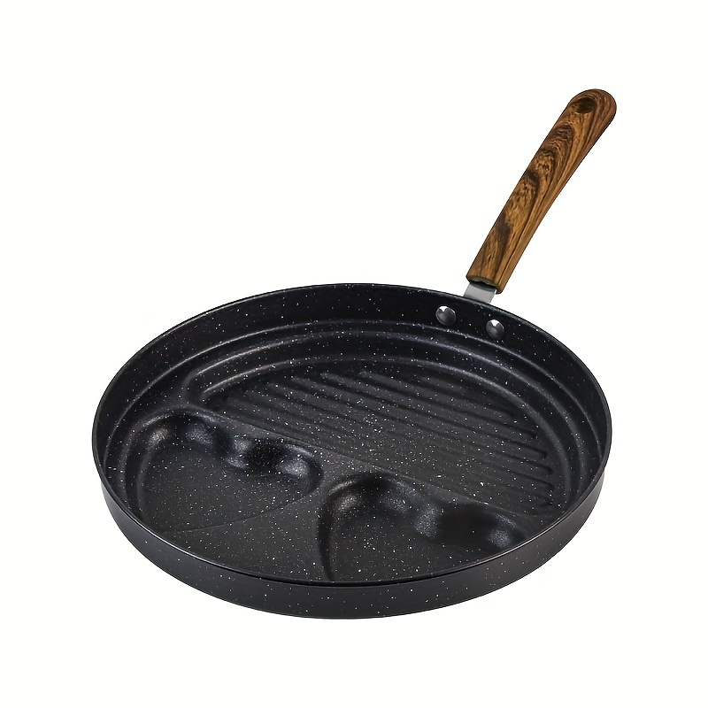 Egg Steak Divided Frying Pan 3 in 1 Multifunctional Prevent Stick