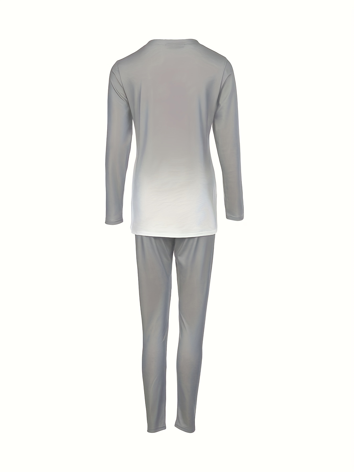 Gradient Long Sleeve T shirt & Skinny Pants Set