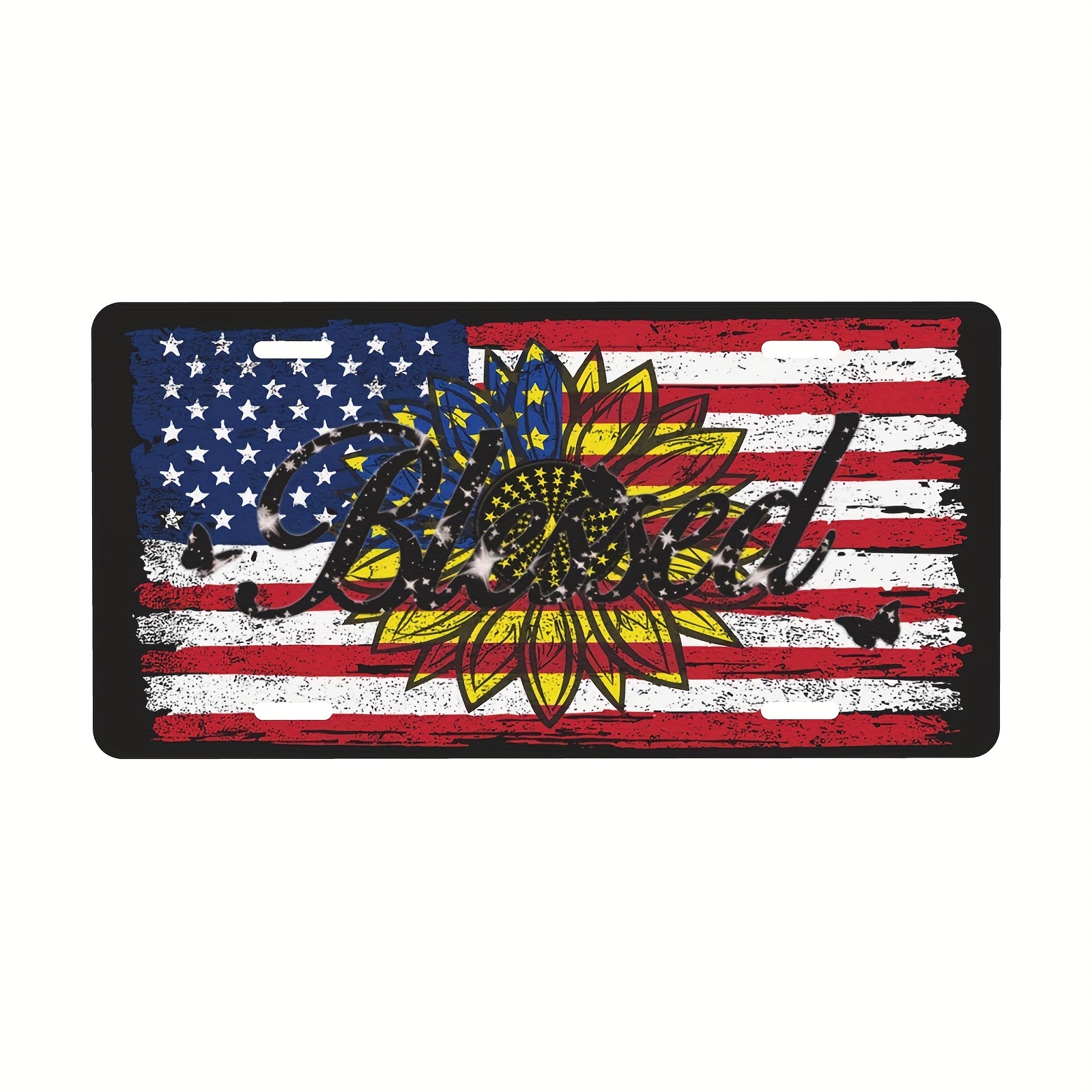 Front License Plate Flag - Temu