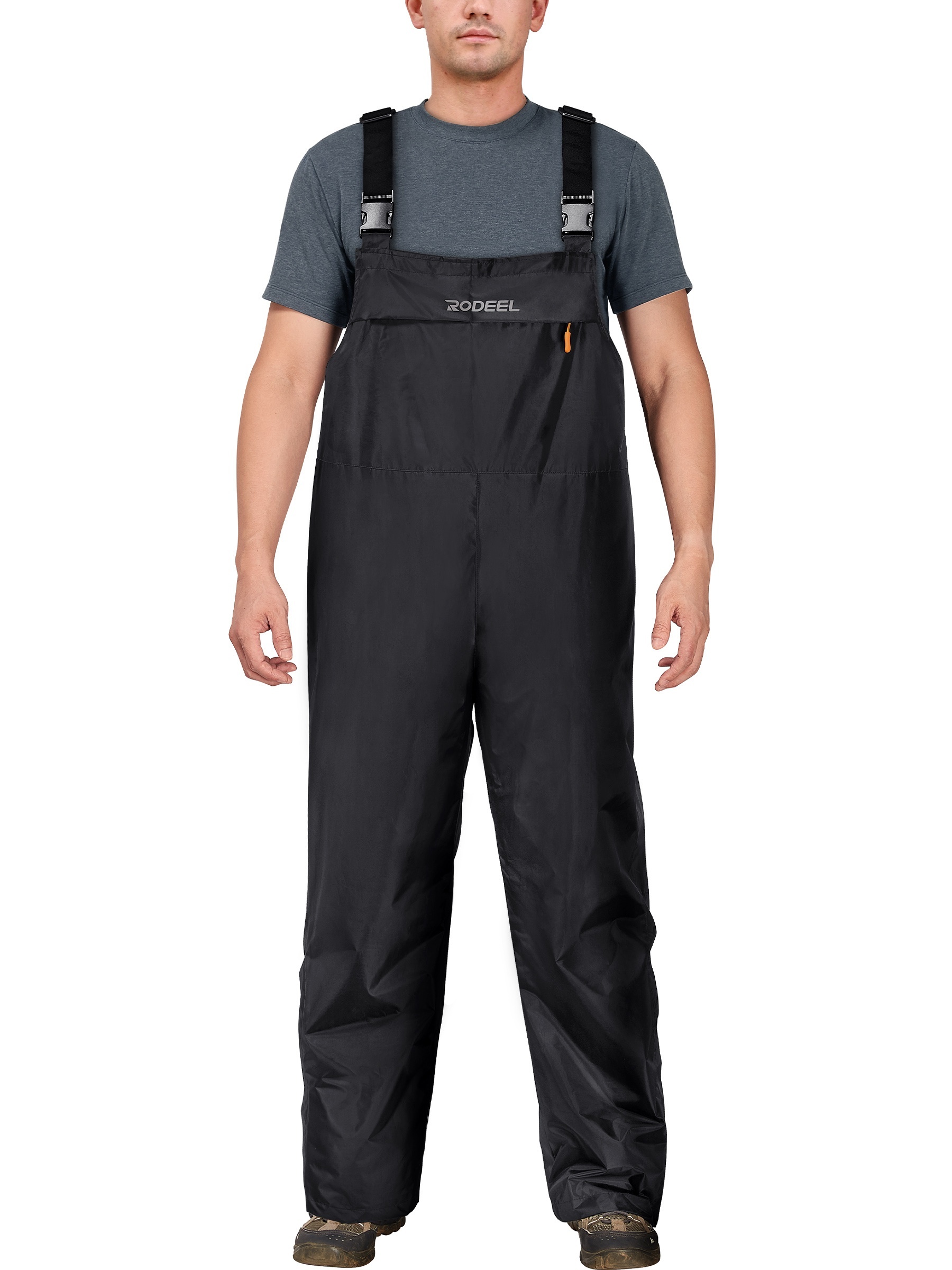 Men's Waterproof Adjustable Strap Outdoor Pants, Suspenders Breathable Fishing Rain Pants, Ski Pants,Braces,Trousers
