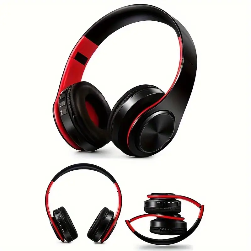Écouteurs Stéréo HIFI Bluetooth avec Micro, Casque de Musique, FM, Support  de Carte SD, pour Xiaomi, iPhone, Tablette Samsung