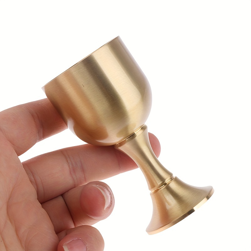 Brass Chalice Cup Wine Goblet Brass Drinking Glasses Tumbler Cups for Party  NEW