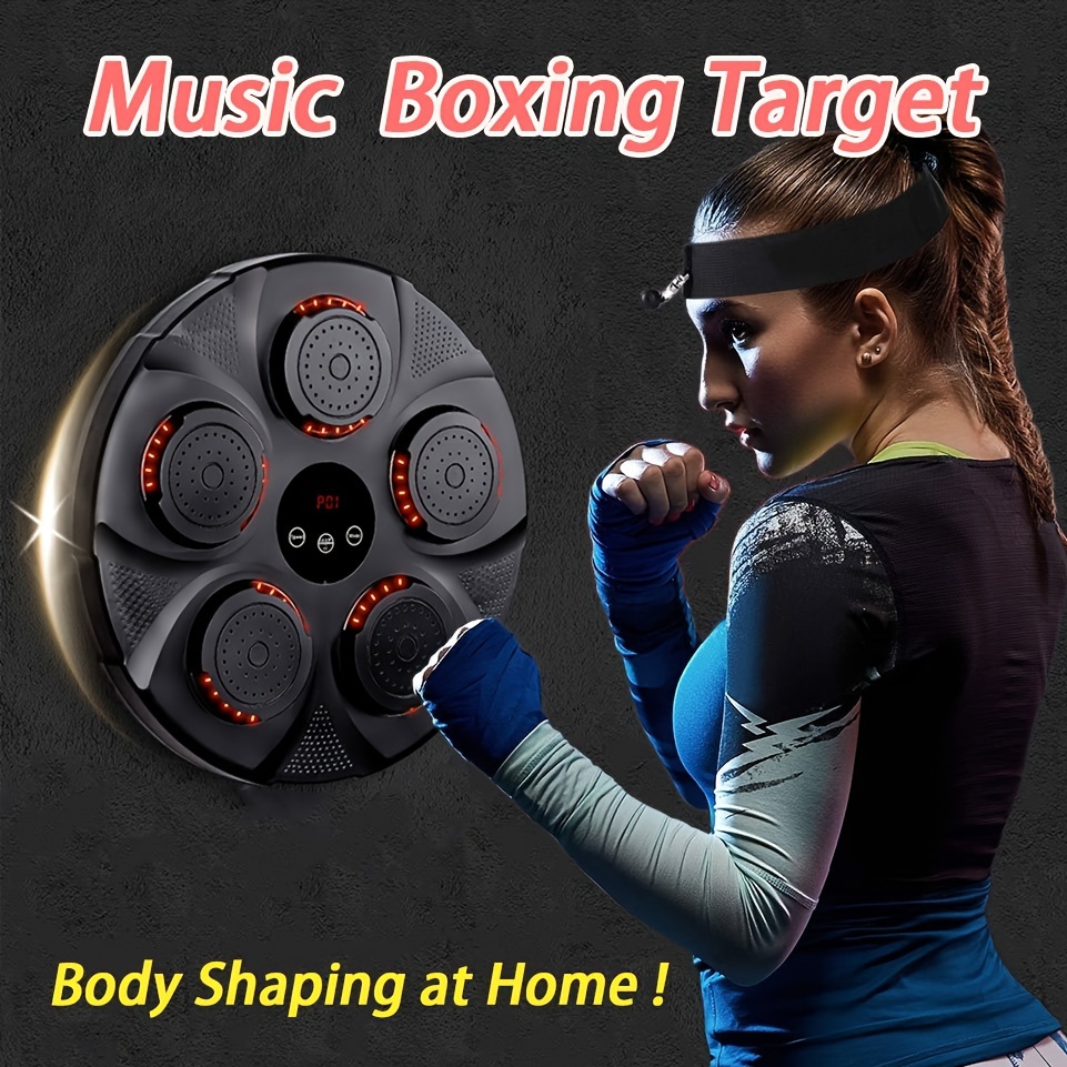  Music Boxing Machine, Music Boxing Machine Wall One Punch,  Boxing Training Punching Equipment, Wall Mounted Boxing Machine with USB  Charging and Bluetooth Connection for Kids/Adults (Size : Boxing Ma : Sports