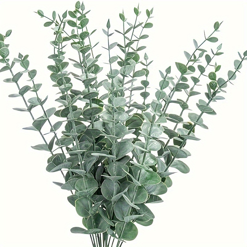 Fake Eucalyptus Stems Decor Artificial Eucalyptus Leaves - Temu