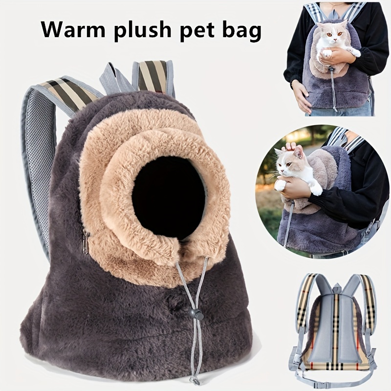 1pc Cat Backpack Carrier,breathable Dog Carrier - Cat Bag For Hiking Travel  Camping Outdoor Use, Pet Carrying Backpack, Ventilation Mesh And Shade Des