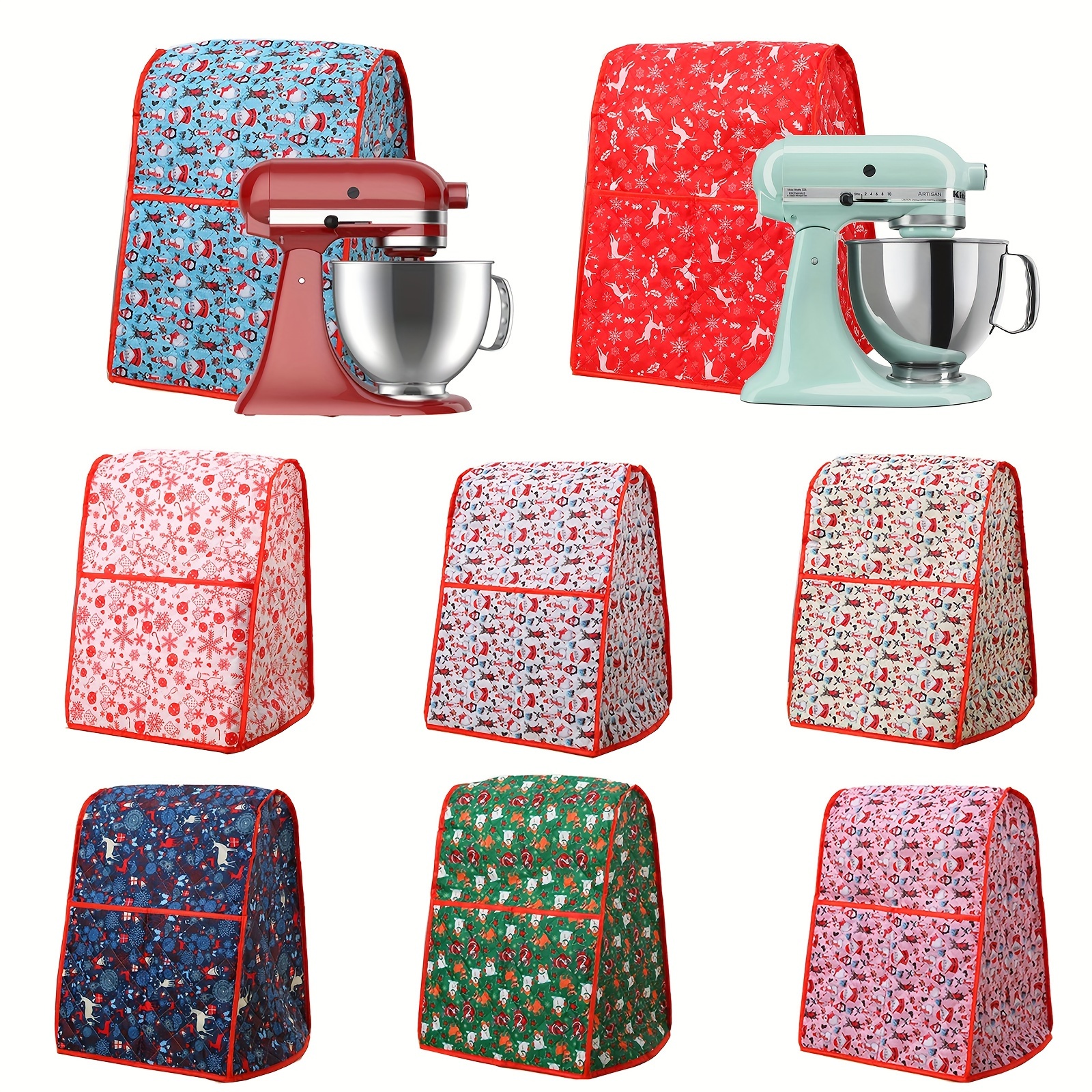 Dodoing Toaster Cover, Kitchen Small Appliance Cover, Universal Size Microwave Oven Dustproof Cover for 2 Slice Toaster, Red