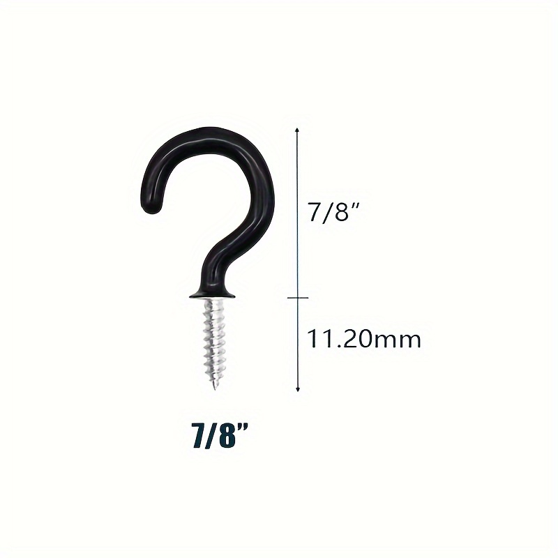 Vinyl coated Hook Question Mark Hook Heavy Duty Screw Cup - Temu