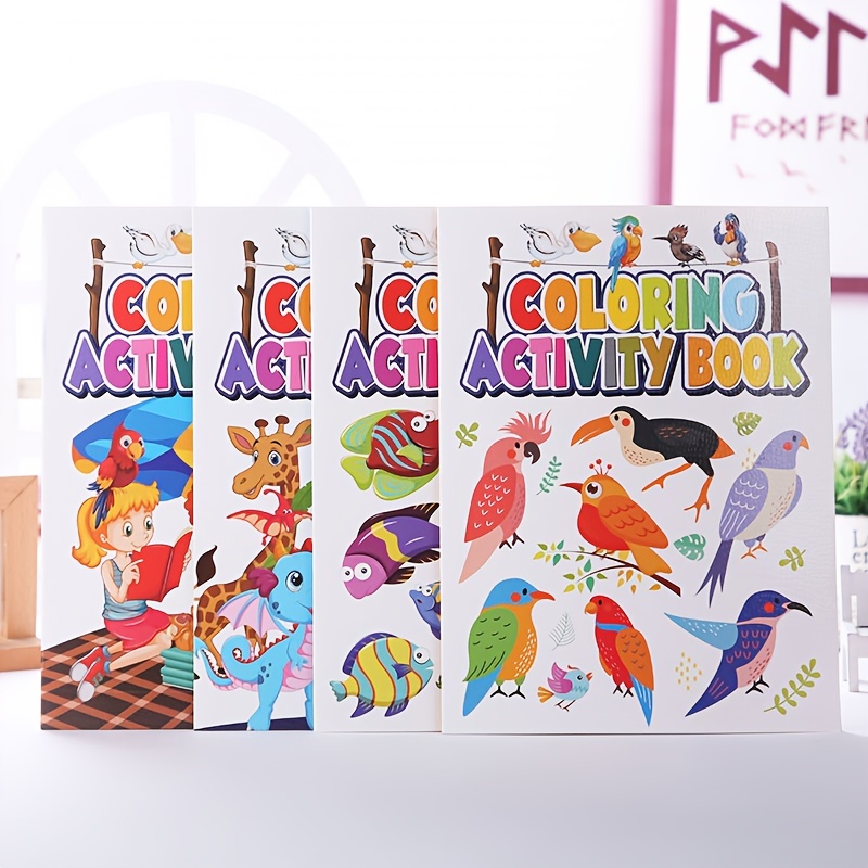 Livre de coloriage magique enfant, 20 dessins d'animaux à colorier