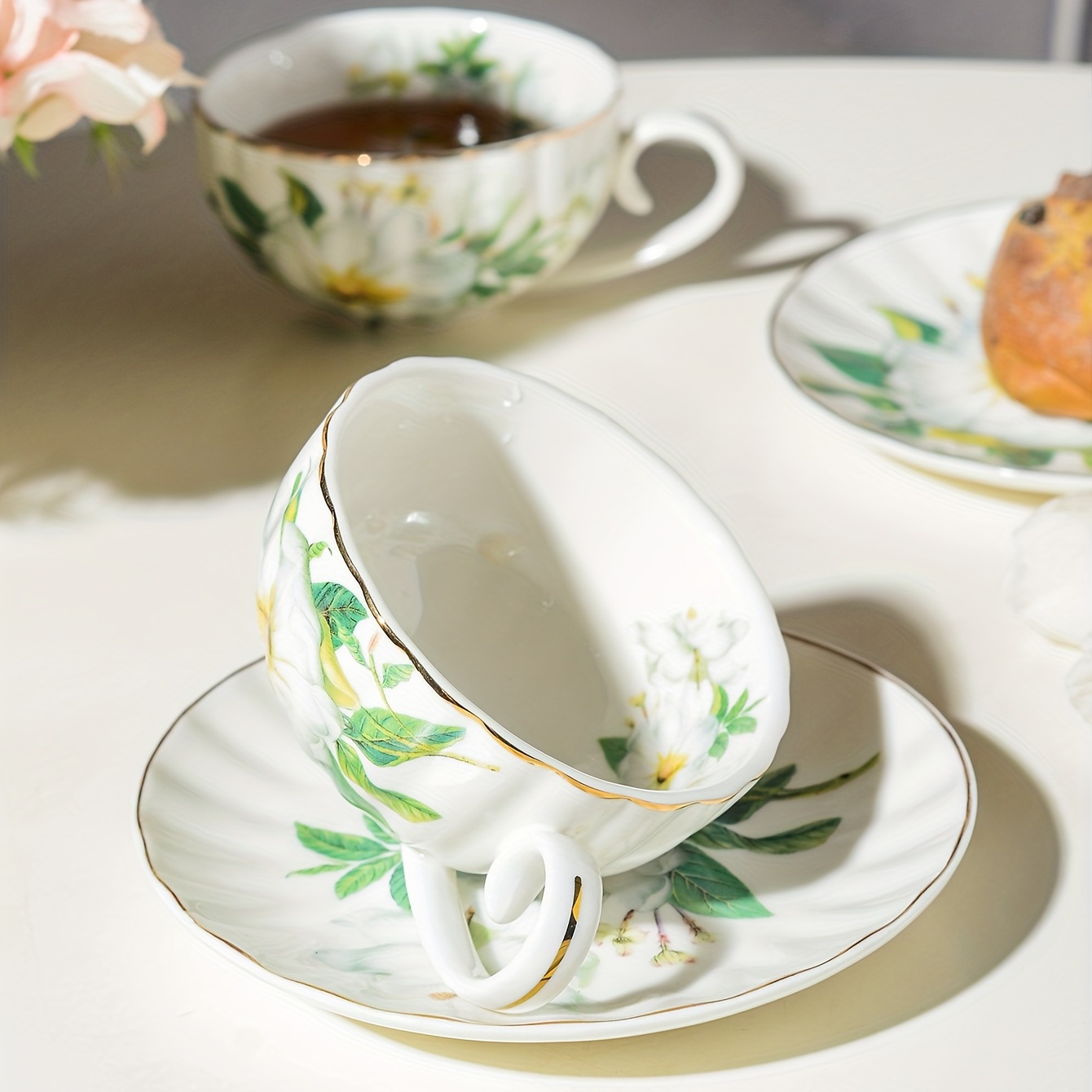 European Style Teacup And Saucer Ceramic Coffee Cup And - Temu