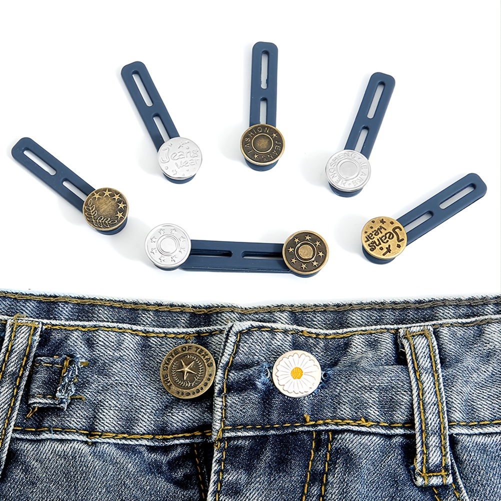 Jeans Waist Adjustment Button Metal Extend Sewing Buckle - Temu