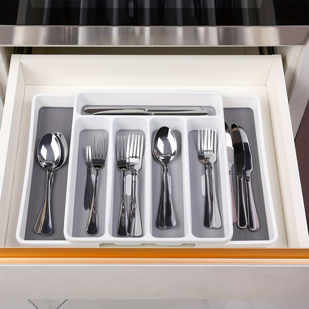 Cutlery Storage Tray Spoon Storage Drawer Plastic Container