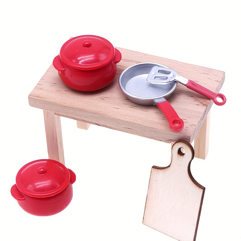 Plastic Mini Pots And Pans 1:12 Toy House Mini Accessories - Temu