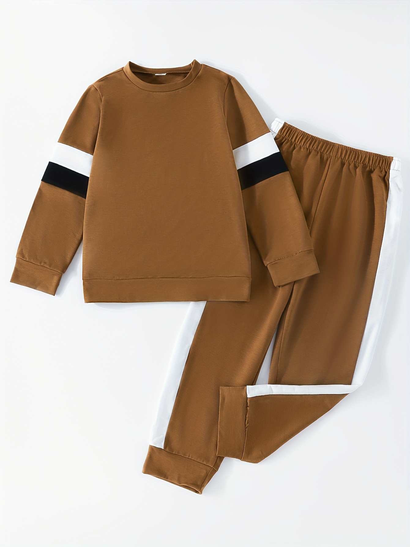 Conjunto Pantalones Sudadera Bloques Color Moda Ropa Linda - Temu